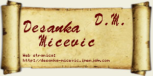 Desanka Mićević vizit kartica